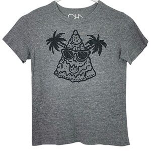 Chaser Pizza Tee Tshirt Girls Size 10 Youth Kids Gray Grey Shirt Crewneck SS